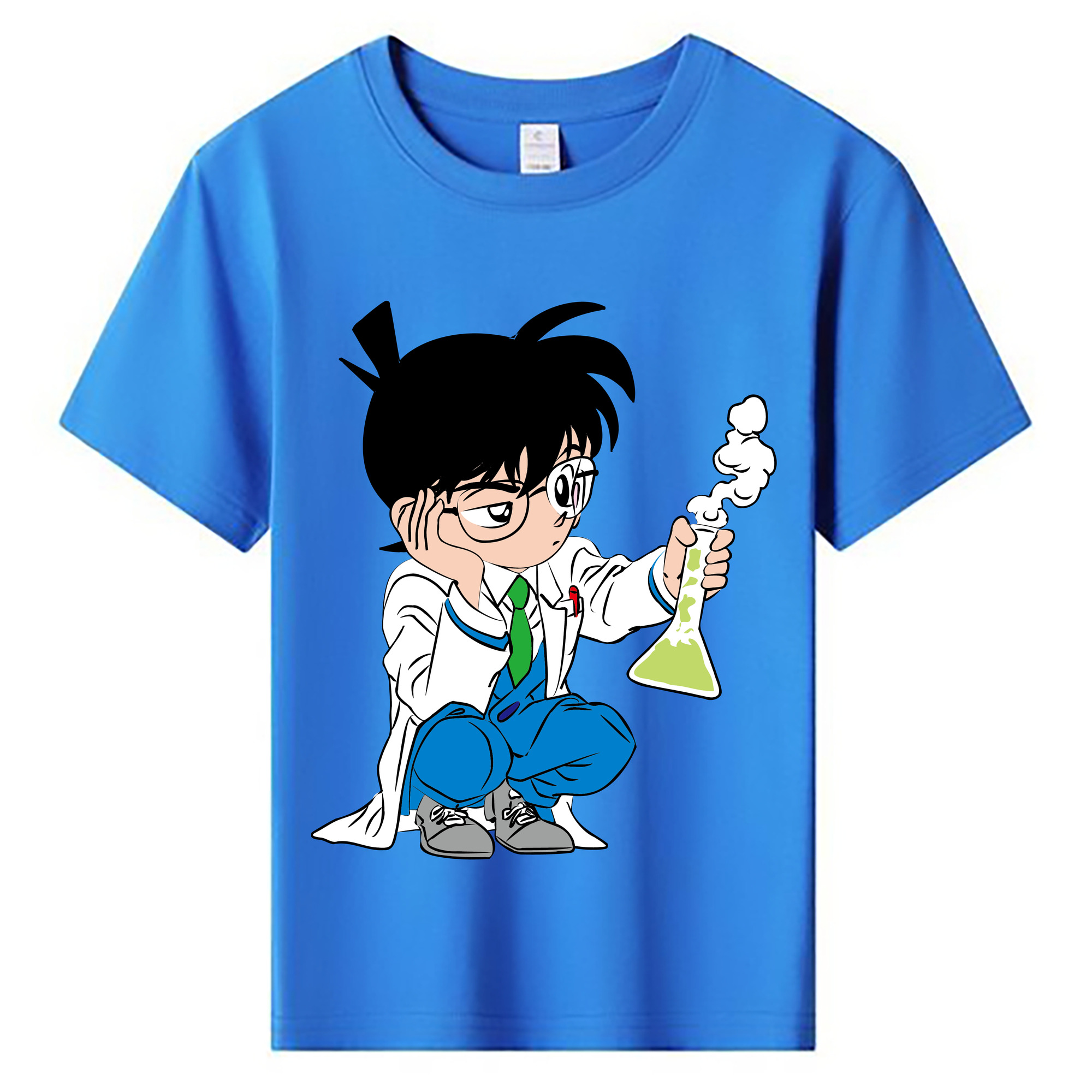 （画像用） 名探偵コナン 江戸川 コナン Detective Conan Conan Edogawa 綿100％キッズTシャツ（フロントプリント）